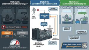 Як забезпечити безперервним електропостачанням малий цех